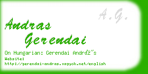 andras gerendai business card